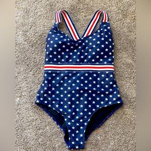 Medium American flag Pink Lily one piece